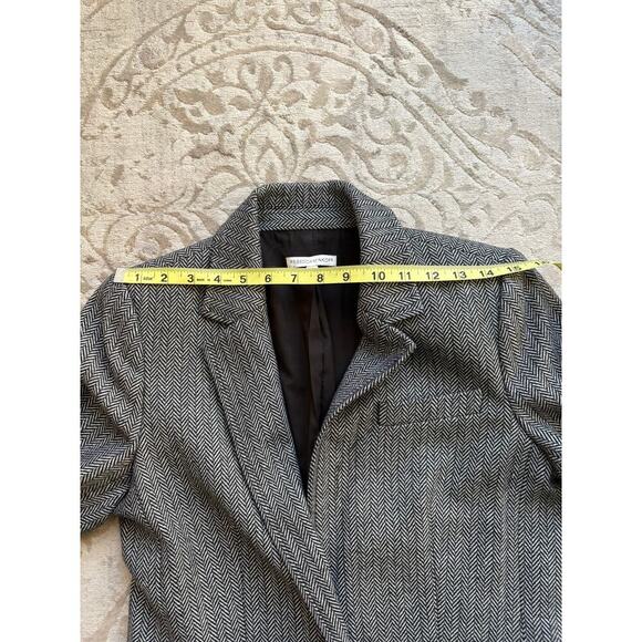 Rebecca Minkoff Wool Blend Herringbone Blazer Gray Black Jacket Size 4 - Picture 7 of 8